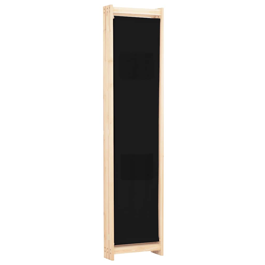 Cloison de séparation 3 panneaux Noir 120x170x4 cm Tissu - XIOS