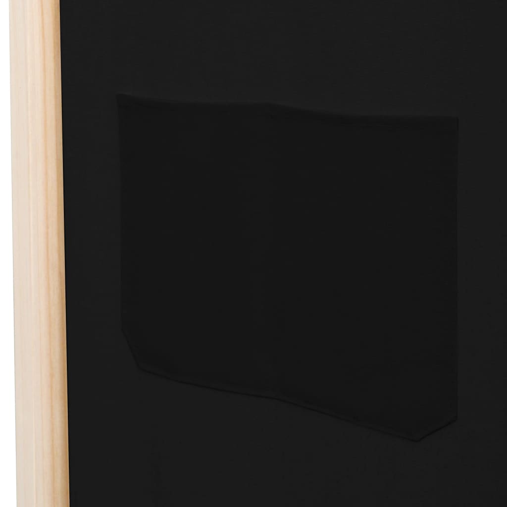 Cloison de séparation 3 panneaux Noir 120x170x4 cm Tissu - XIOS