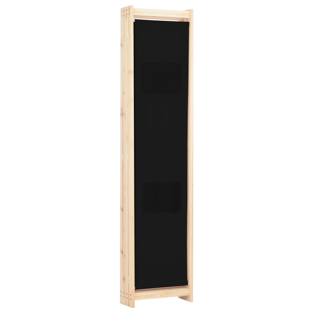 Cloison de séparation 4 panneaux Noir 160x170x4 cm Tissu - XIOS