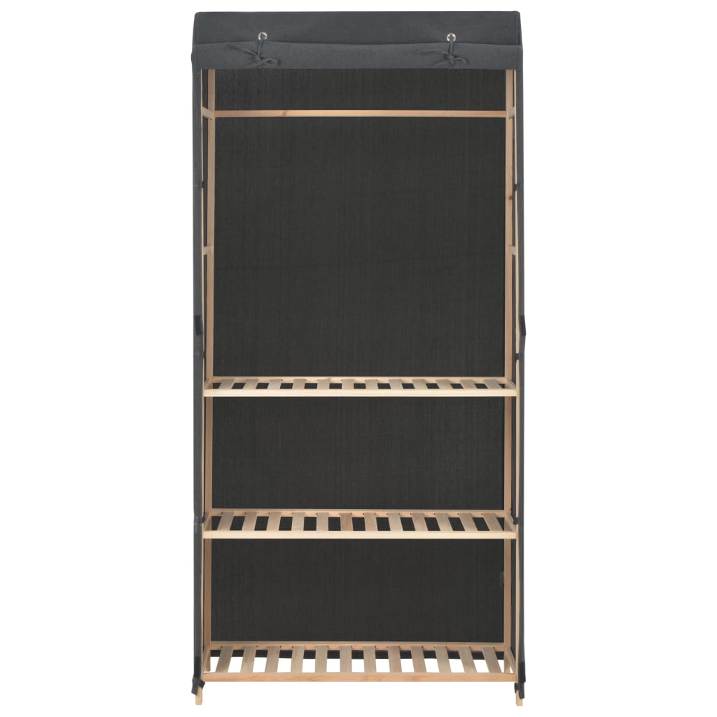 Garde-robe à 3 niveaux Gris 79 x 40 x 170 cm Tissu - XIOS