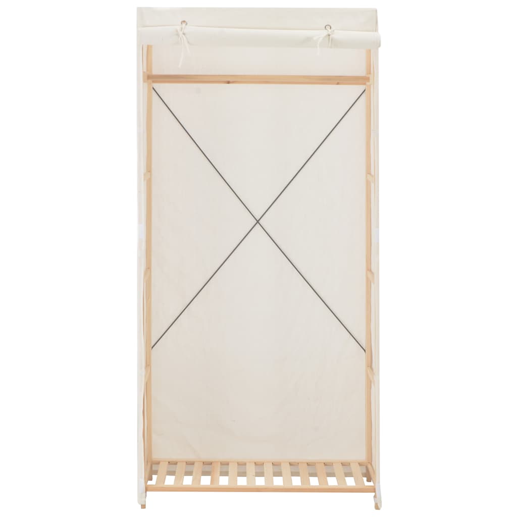 Garde-robe Blanc 79 x 40 x 170 cm Tissu - XIOS
