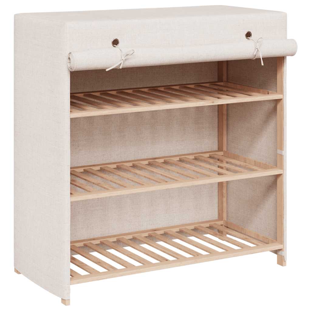 Armoire à chaussures avec housse Blanc 79x40x80 cm Tissu - XIOS