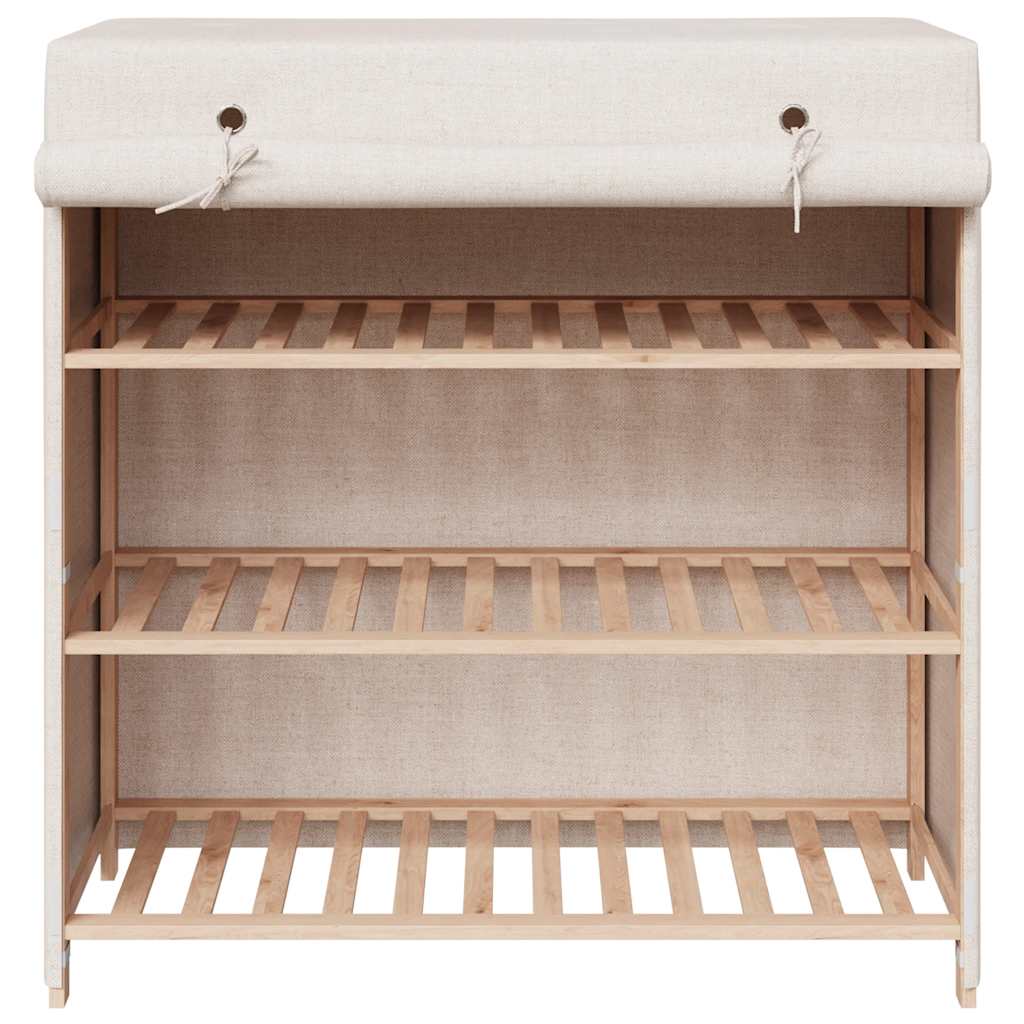 Armoire à chaussures avec housse Blanc 79x40x80 cm Tissu - XIOS