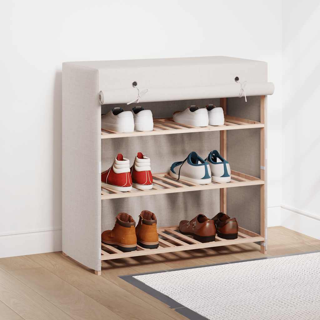 Armoire à chaussures avec housse Blanc 79x40x80 cm Tissu - XIOS