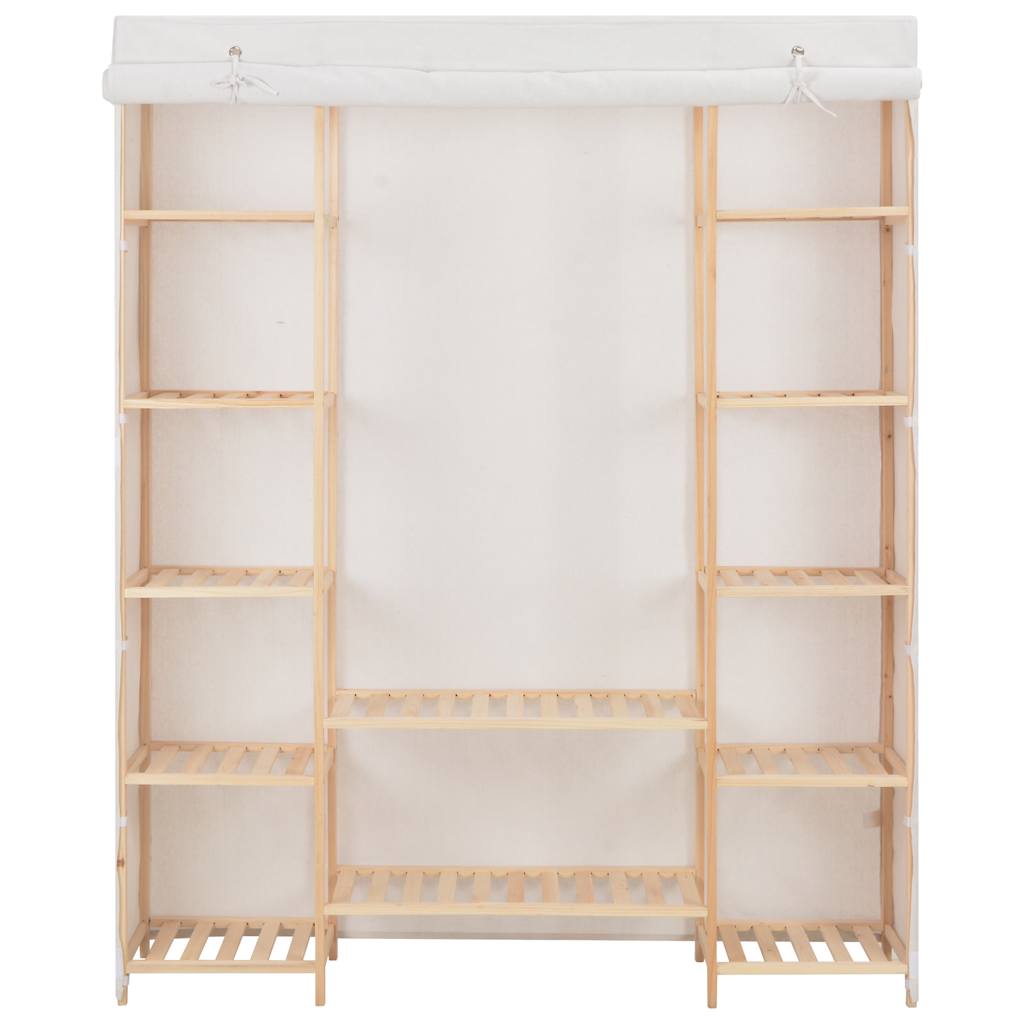 Garde-robe Blanc 135 x 40 x 170 cm Tissu - XIOS