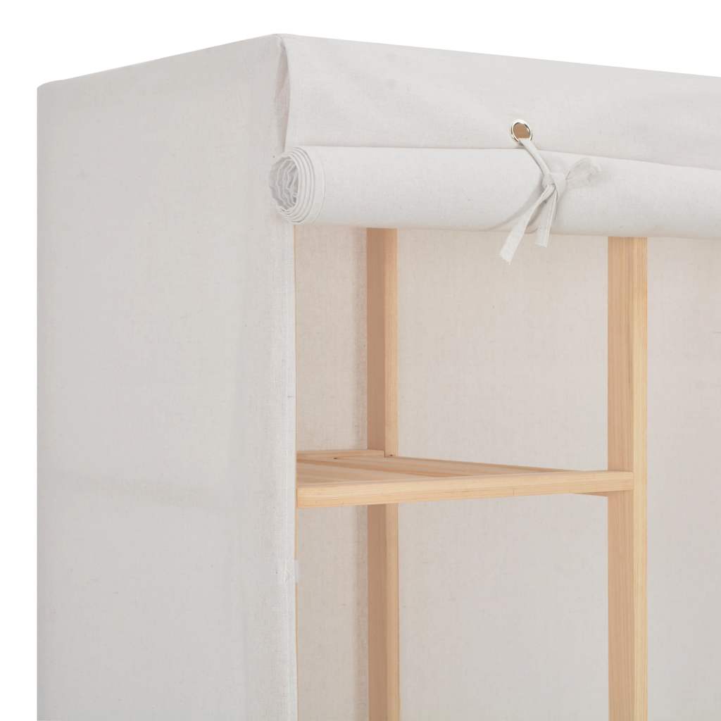 Garde-robe Blanc 135 x 40 x 170 cm Tissu - XIOS