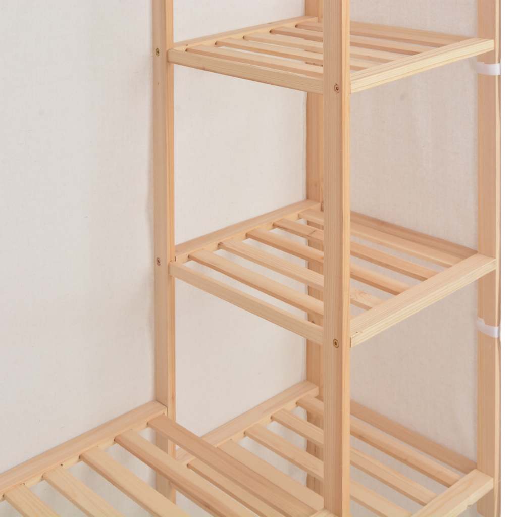 Garde-robe Blanc 135 x 40 x 170 cm Tissu - XIOS