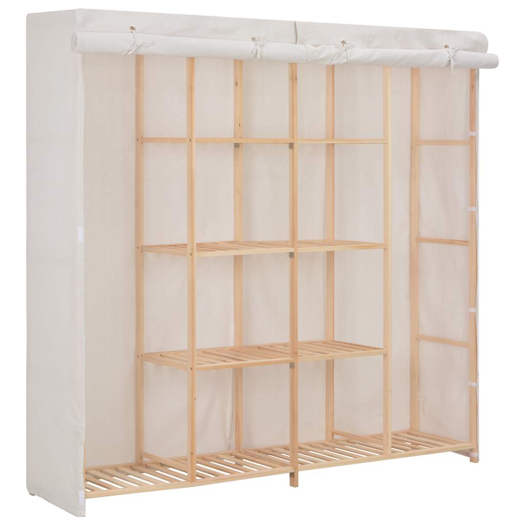 Garde-robe Blanc 173x40x170 cm Tissu - XIOS