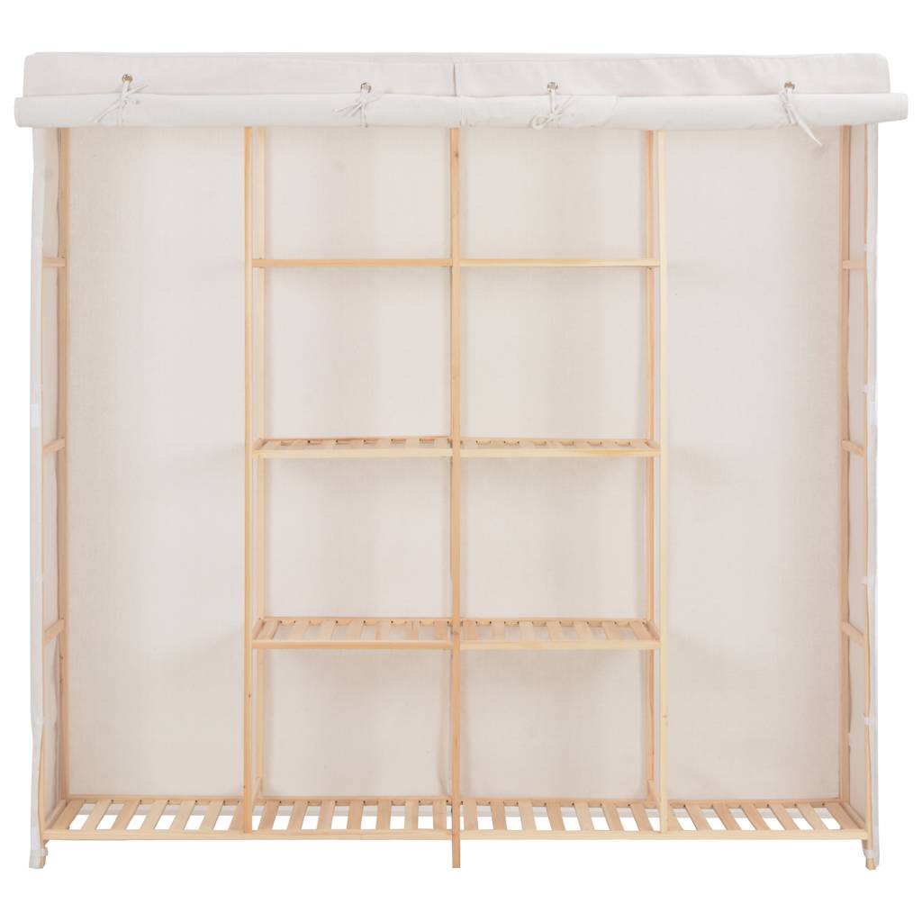 Garde-robe Blanc 173x40x170 cm Tissu - XIOS