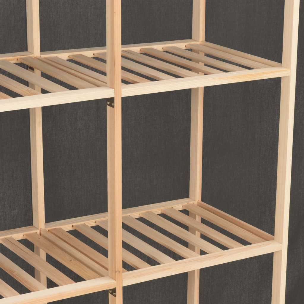 Garde-robe Gris 173x40x170 cm Tissu - XIOS