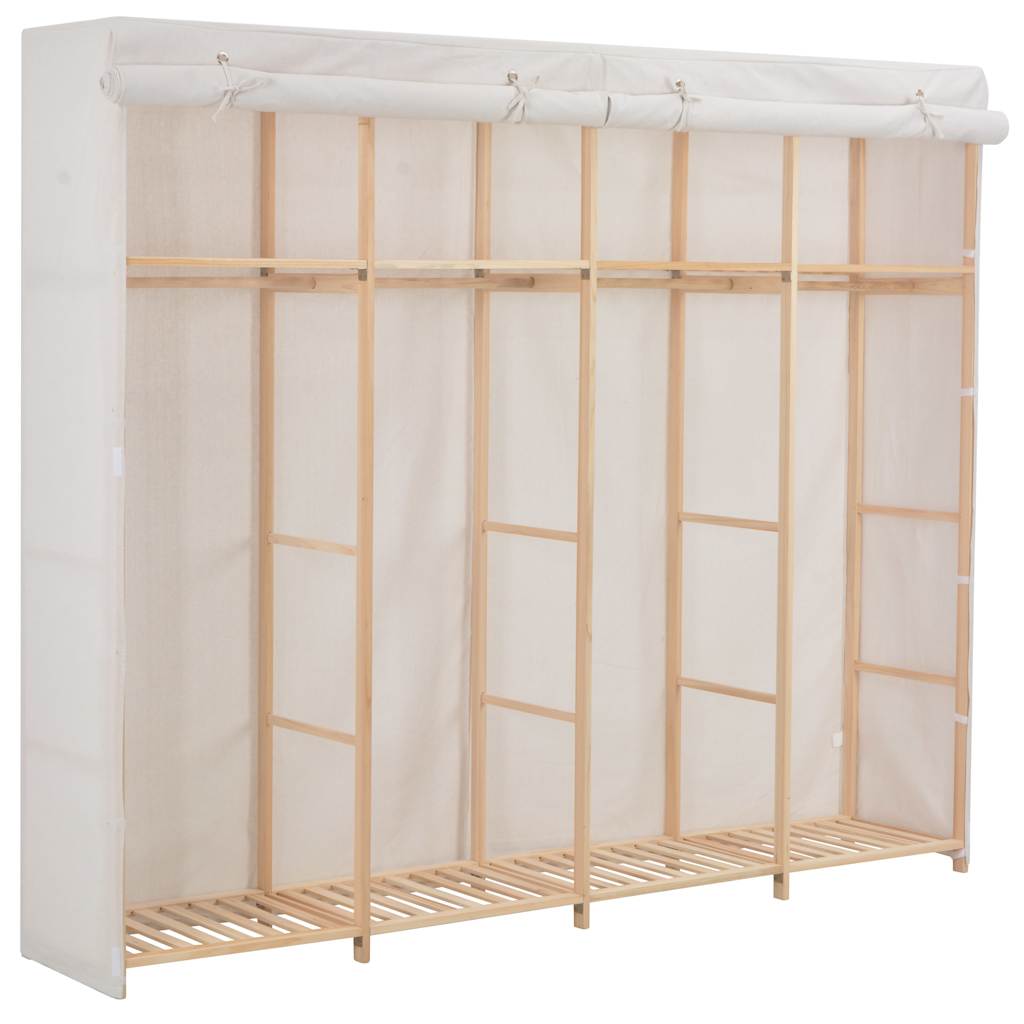 Garde-robe Blanc 200 x 40 x 170 cm Tissu - XIOS