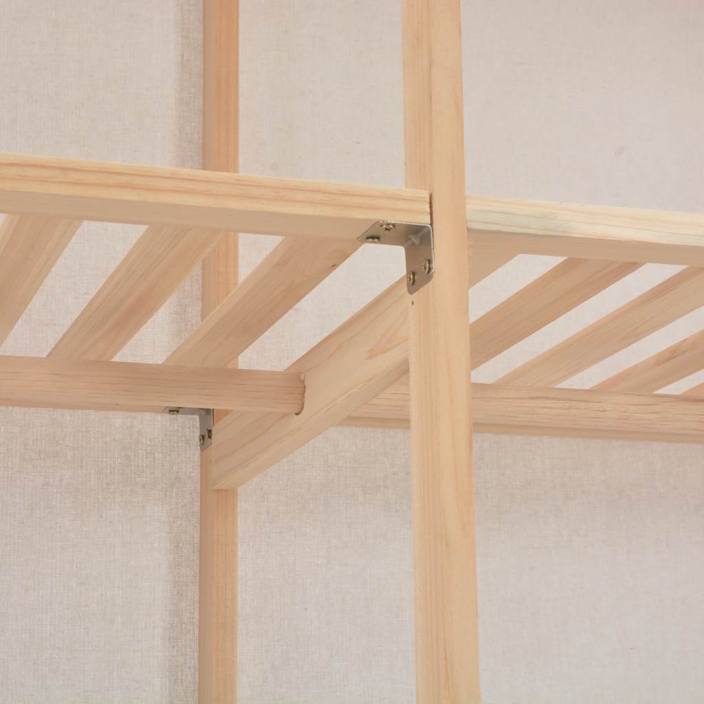 Garde-robe Blanc 200 x 40 x 170 cm Tissu - XIOS