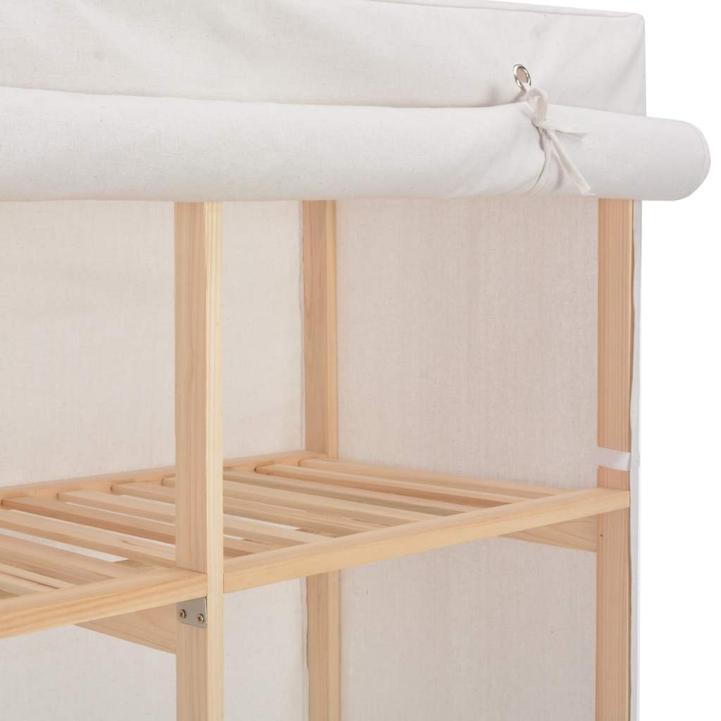 Garde-robe Blanc 200 x 40 x 170 cm Tissu - XIOS