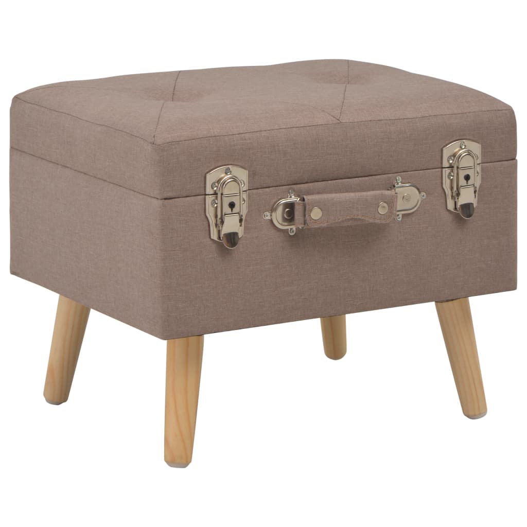 Tabouret de rangement 40 cm Marron Tissu - XIOS
