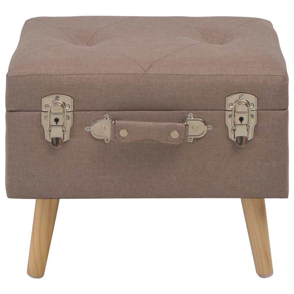 Tabouret de rangement 40 cm Marron Tissu - XIOS