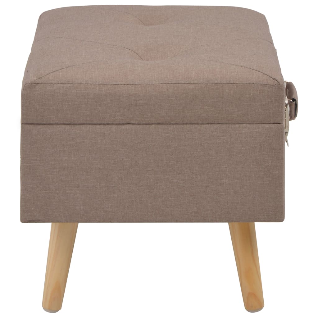 Tabouret de rangement 40 cm Marron Tissu - XIOS