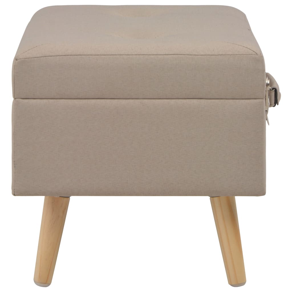 Tabourets de rangement lot de 3 Beige Tissu - XIOS