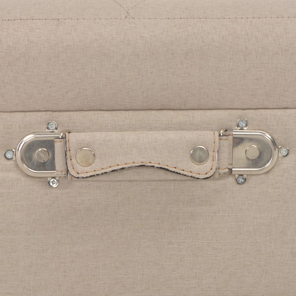 Tabourets de rangement lot de 3 Beige Tissu - XIOS