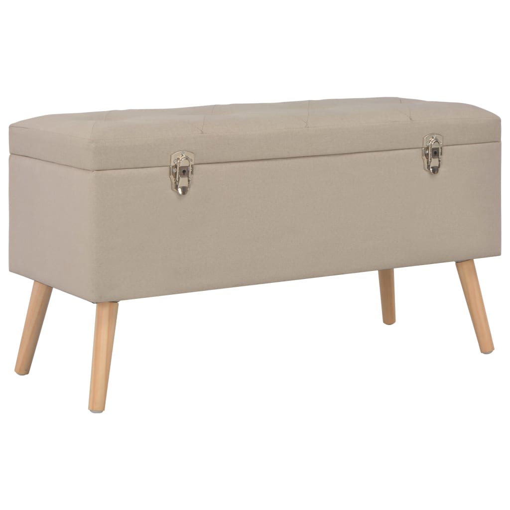 Tabourets de rangement lot de 3 Beige Tissu - XIOS