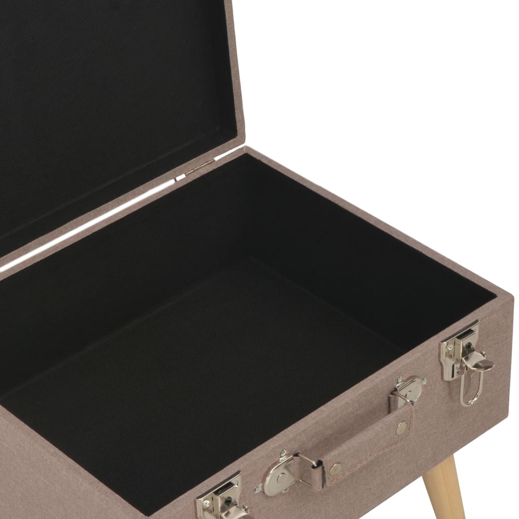 Tabourets de rangement lot de 3 Marron Tissu - XIOS