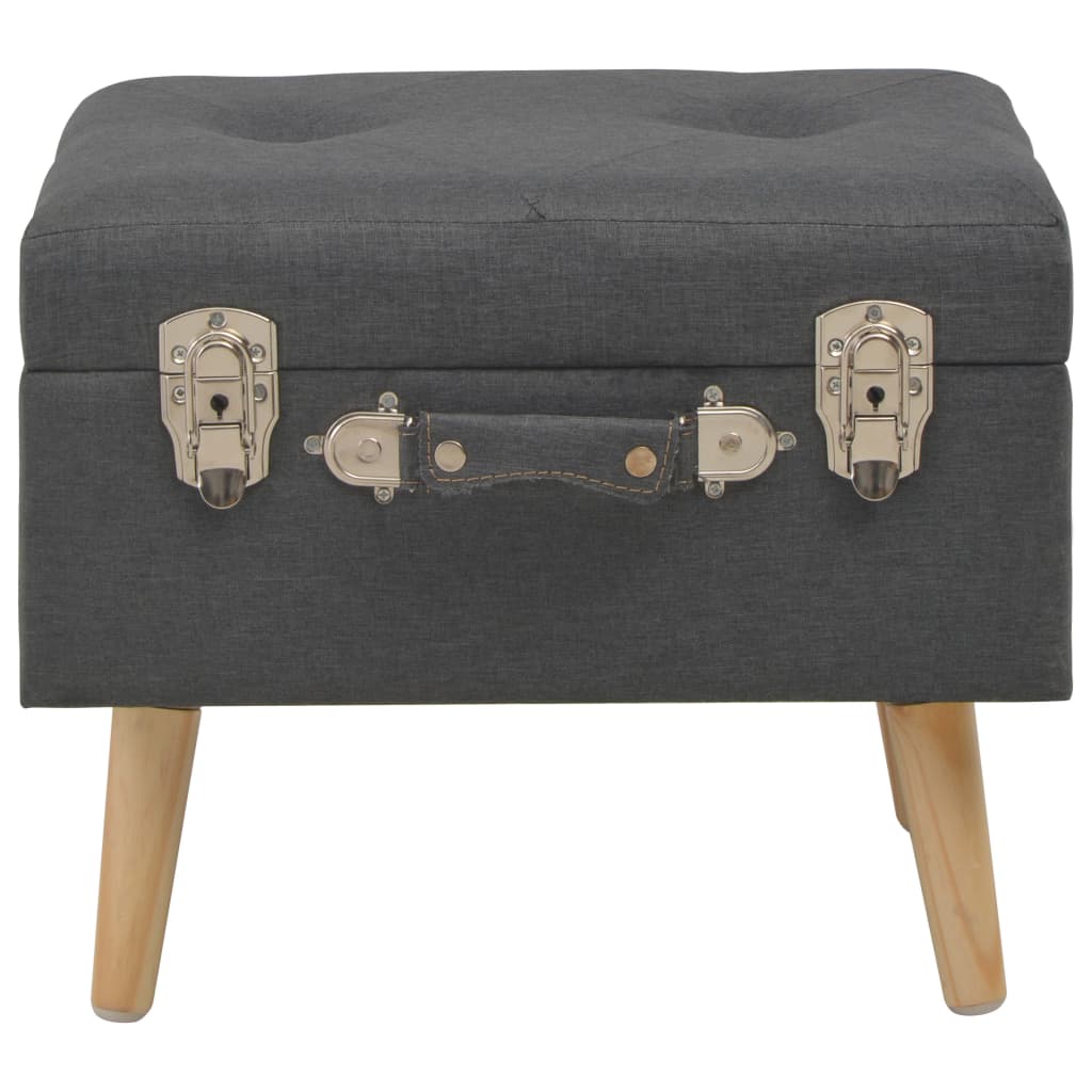 Tabourets de rangement lot de 3 Gris foncé Tissu - XIOS