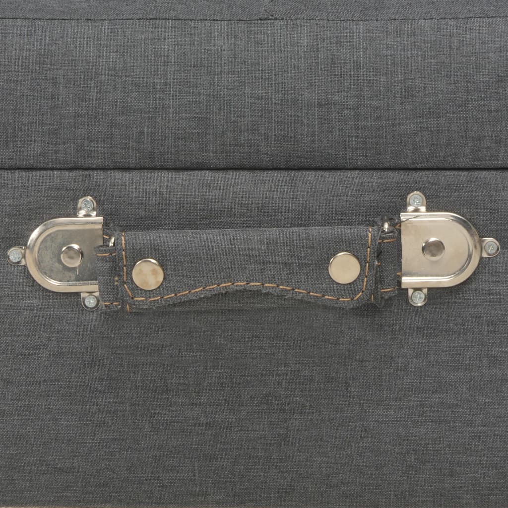 Tabourets de rangement lot de 3 Gris foncé Tissu - XIOS