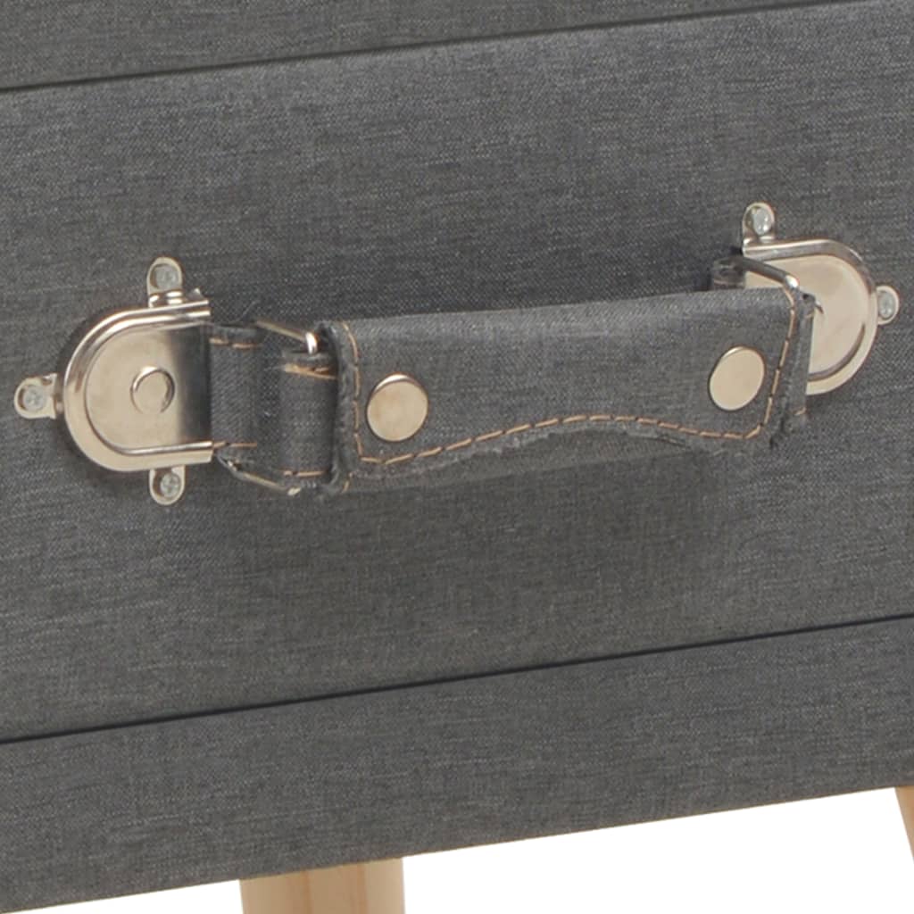 Table de chevet Gris foncé 40x35x40 cm Tissu - XIOS