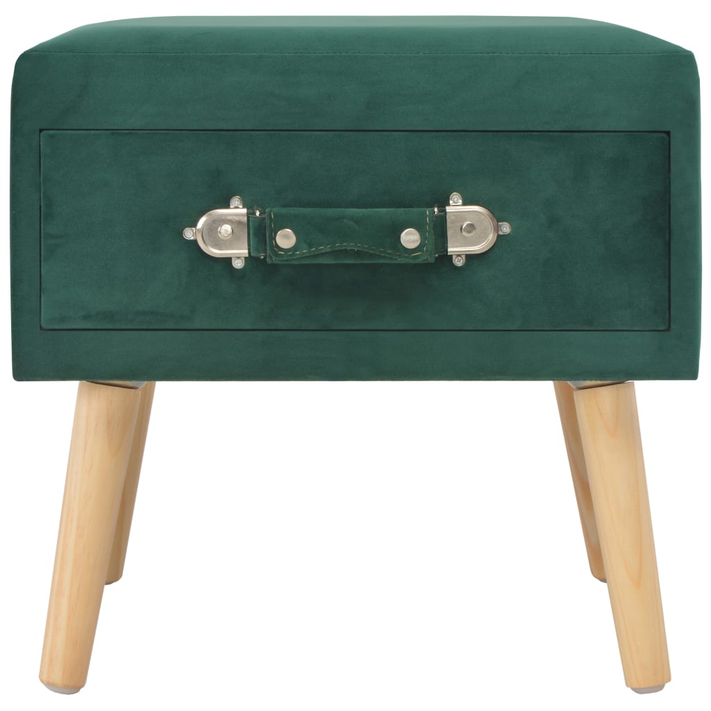 Table de chevet Vert 40x35x40 cm Velours - XIOS