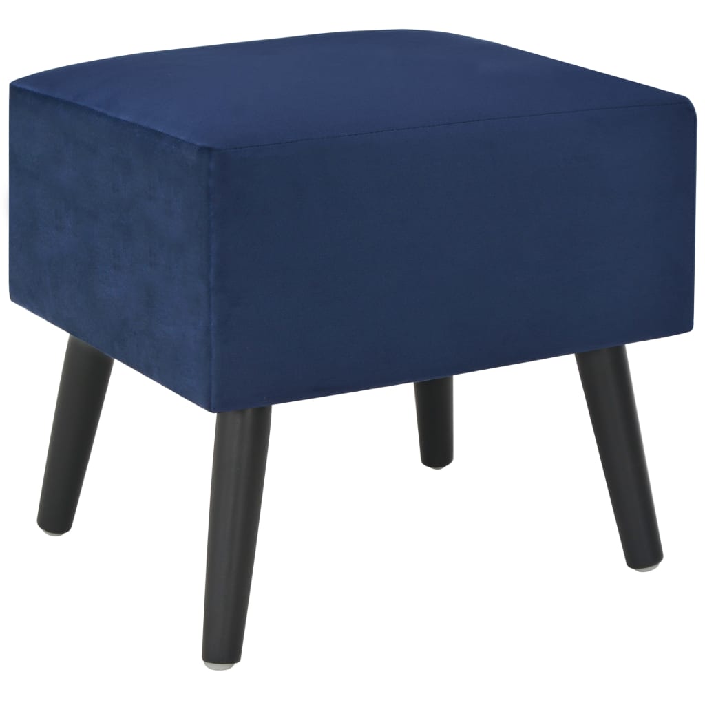 Table de chevet Bleu 40x35x40 cm Velours - XIOS