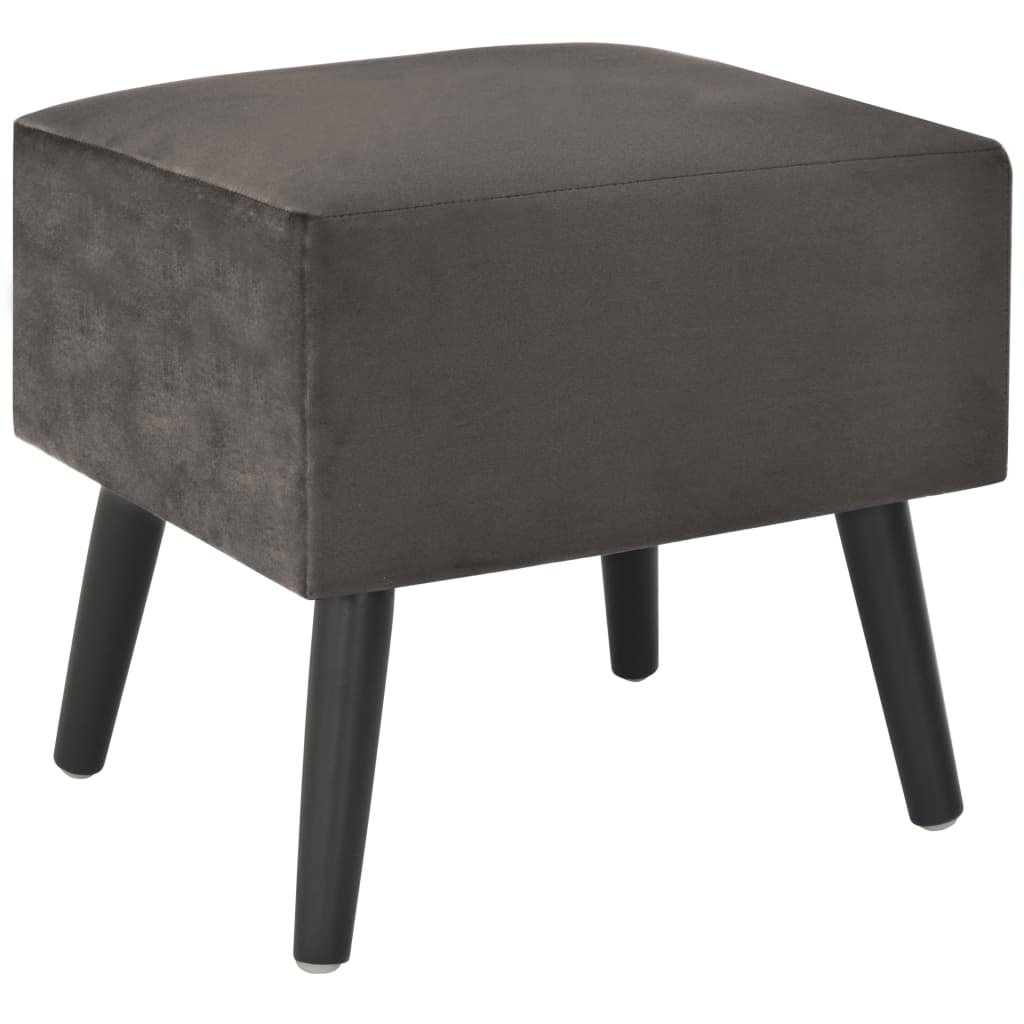 Table de chevet Gris 40x35x40 cm Velours - XIOS