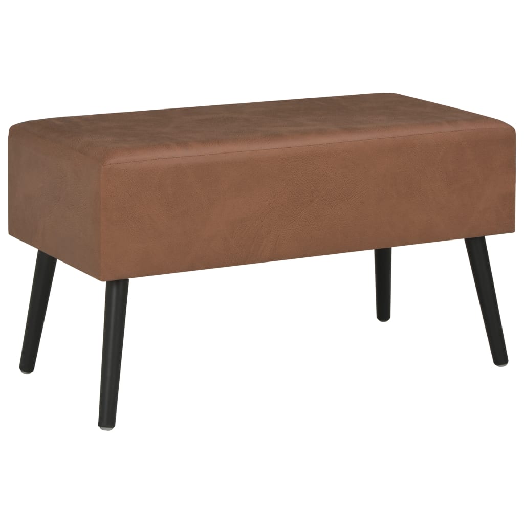 Table basse Marron foncé 80x40x46 cm Similicuir - XIOS