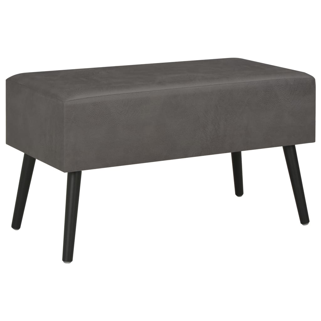 Table basse Gris 80x40x46 cm Similicuir - XIOS