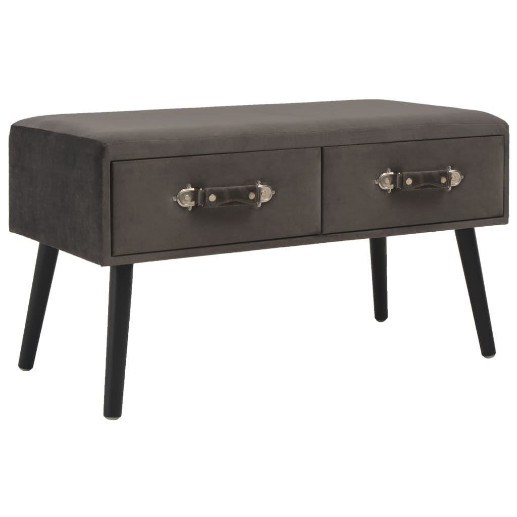 Table basse Gris 80x40x46 cm Velours - XIOS