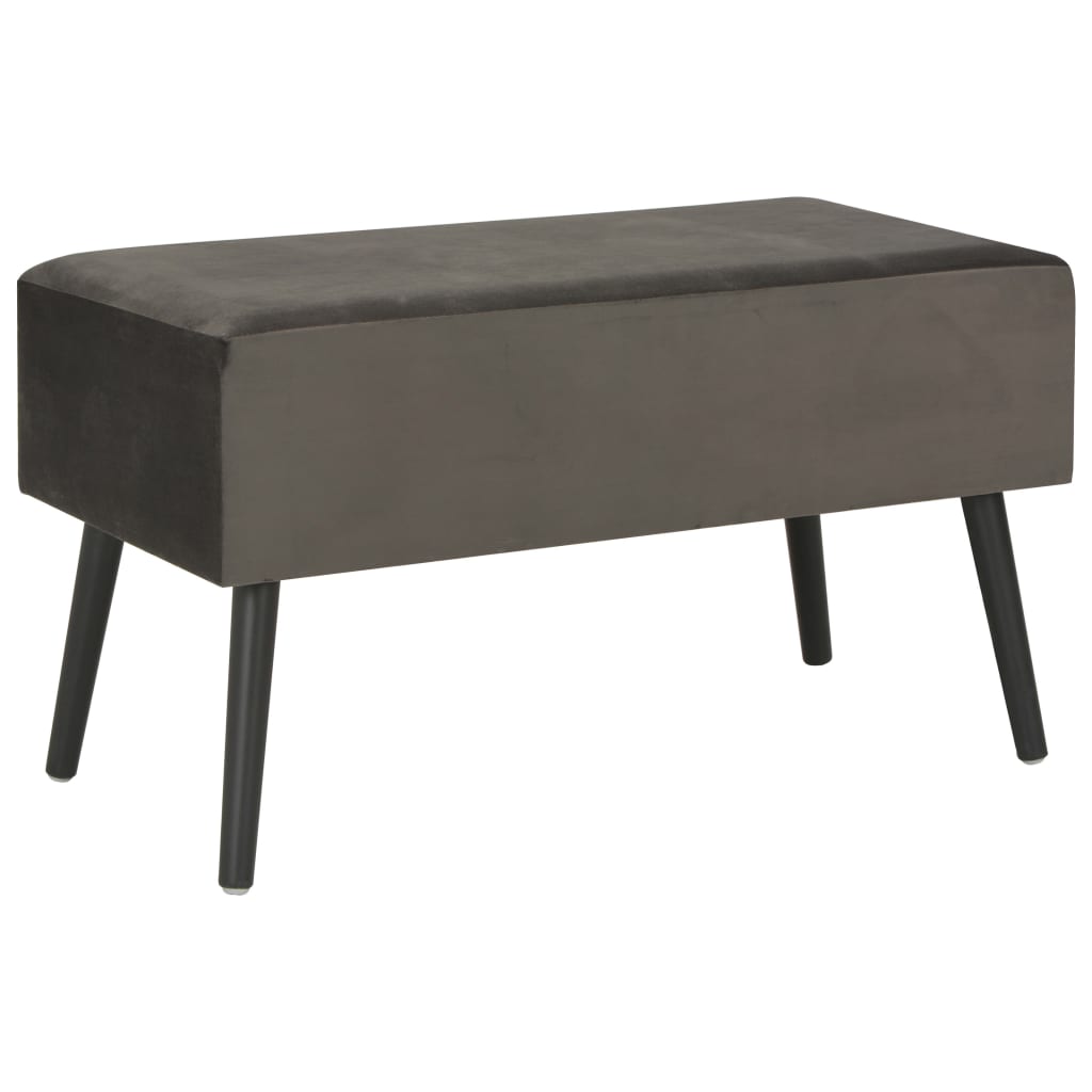 Table basse Gris 80x40x46 cm Velours - XIOS