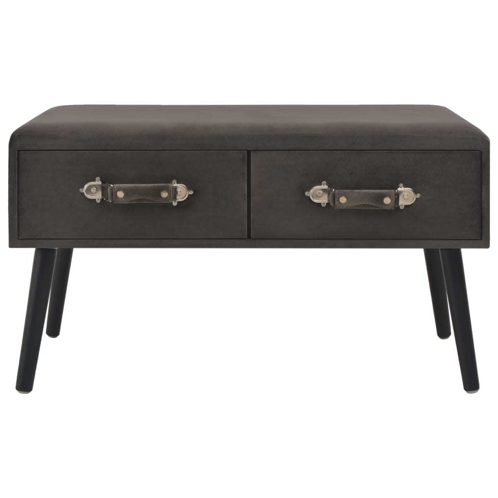 Table basse Gris 80x40x46 cm Velours - XIOS