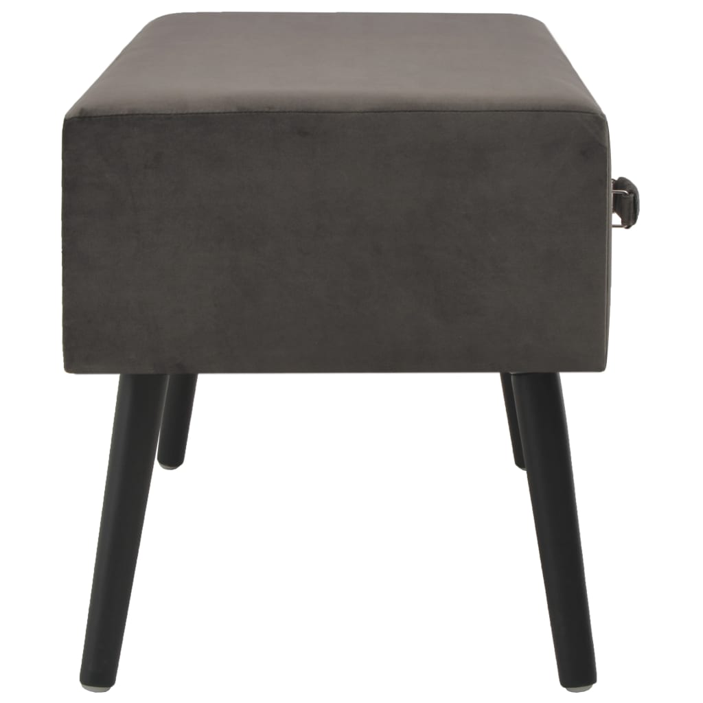 Table basse Gris 80x40x46 cm Velours - XIOS