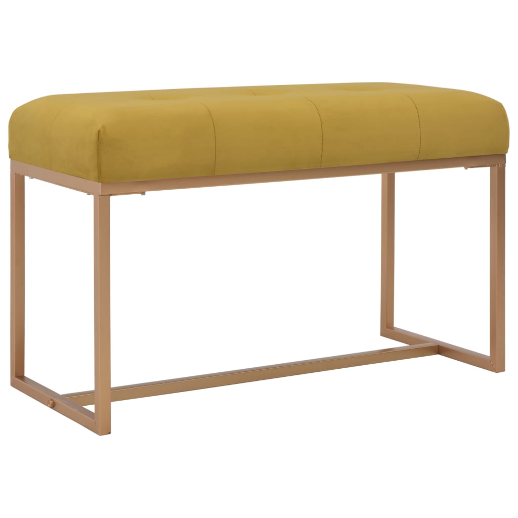 Banc 80 cm Moutarde Velours - XIOS