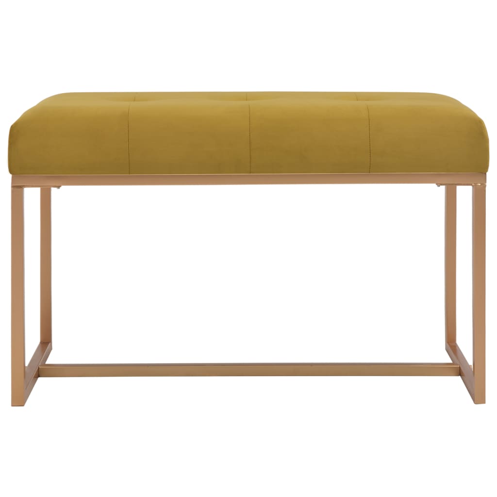 Banc 80 cm Moutarde Velours - XIOS