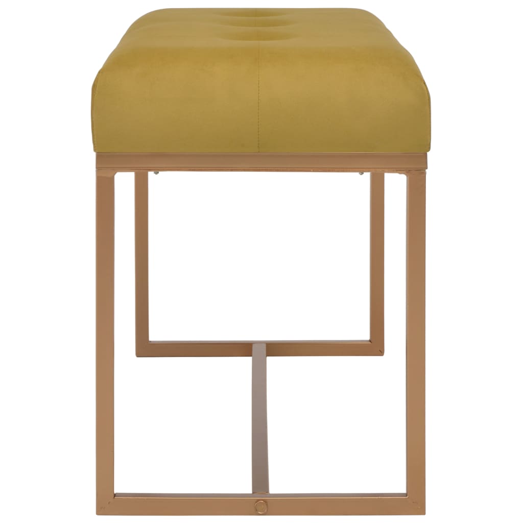 Banc 80 cm Moutarde Velours - XIOS