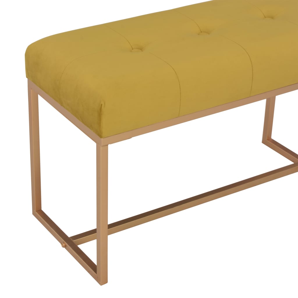 Banc 80 cm Moutarde Velours - XIOS