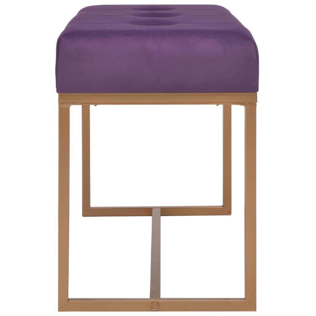 Banc 80 cm Violet Velours - XIOS