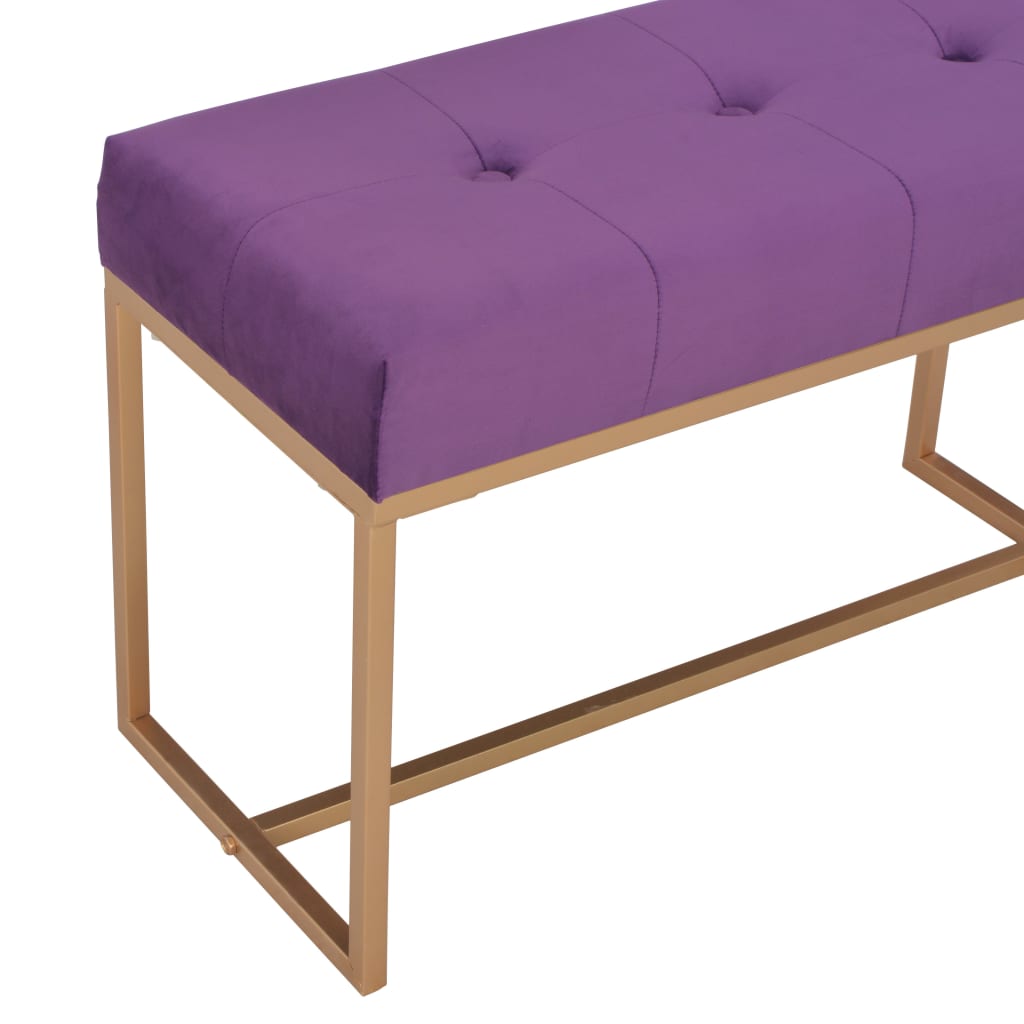 Banc 80 cm Violet Velours - XIOS