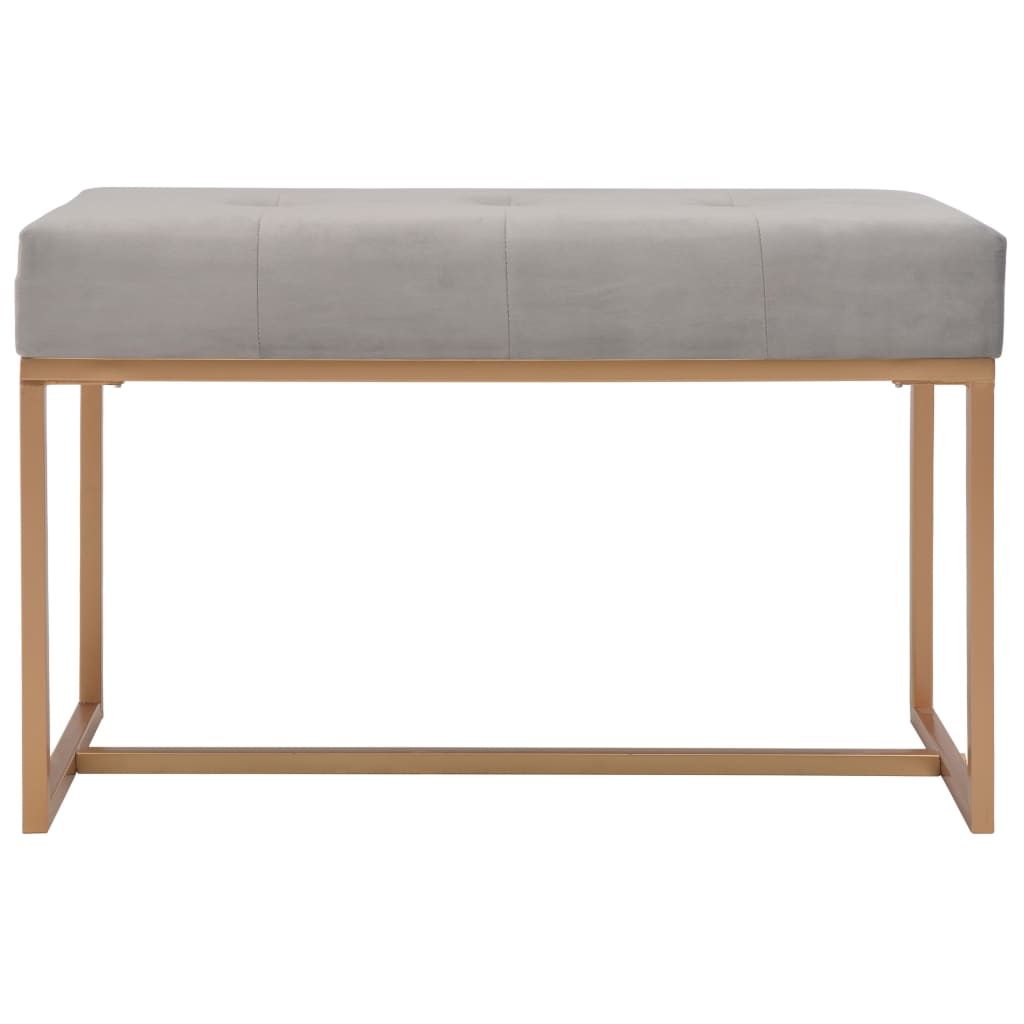 Banc 80 cm Gris Velours - XIOS