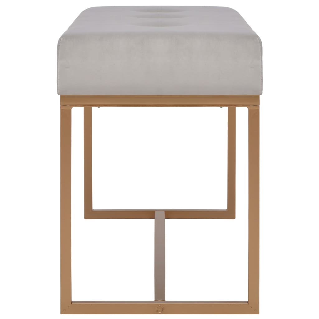 Banc 80 cm Gris Velours - XIOS