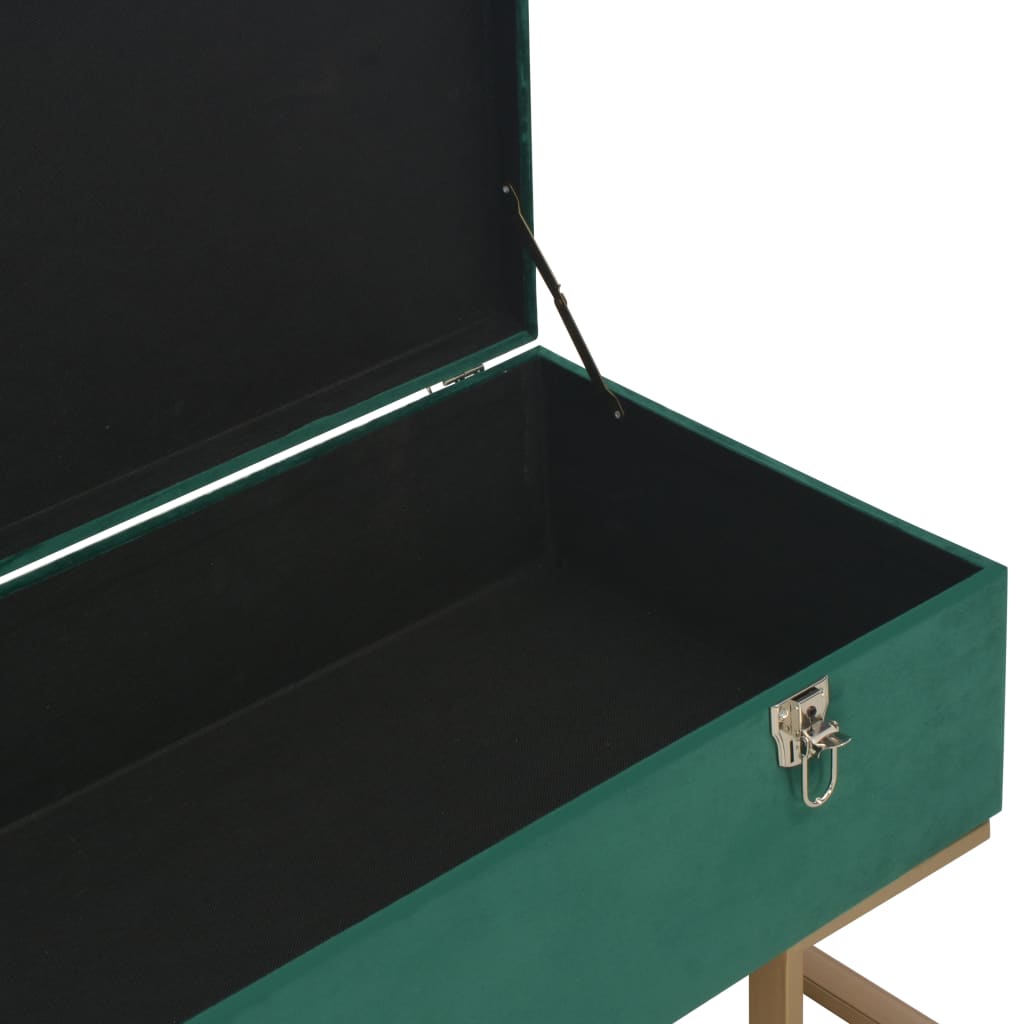 Banc avec compartiment de rangement 105 cm Vert Velours - XIOS