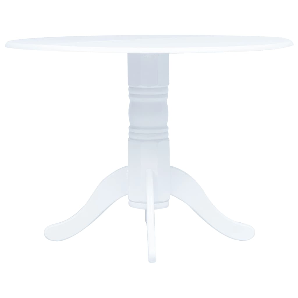 Table à manger Blanc 106 cm Bois d'hévéa massif - XIOS