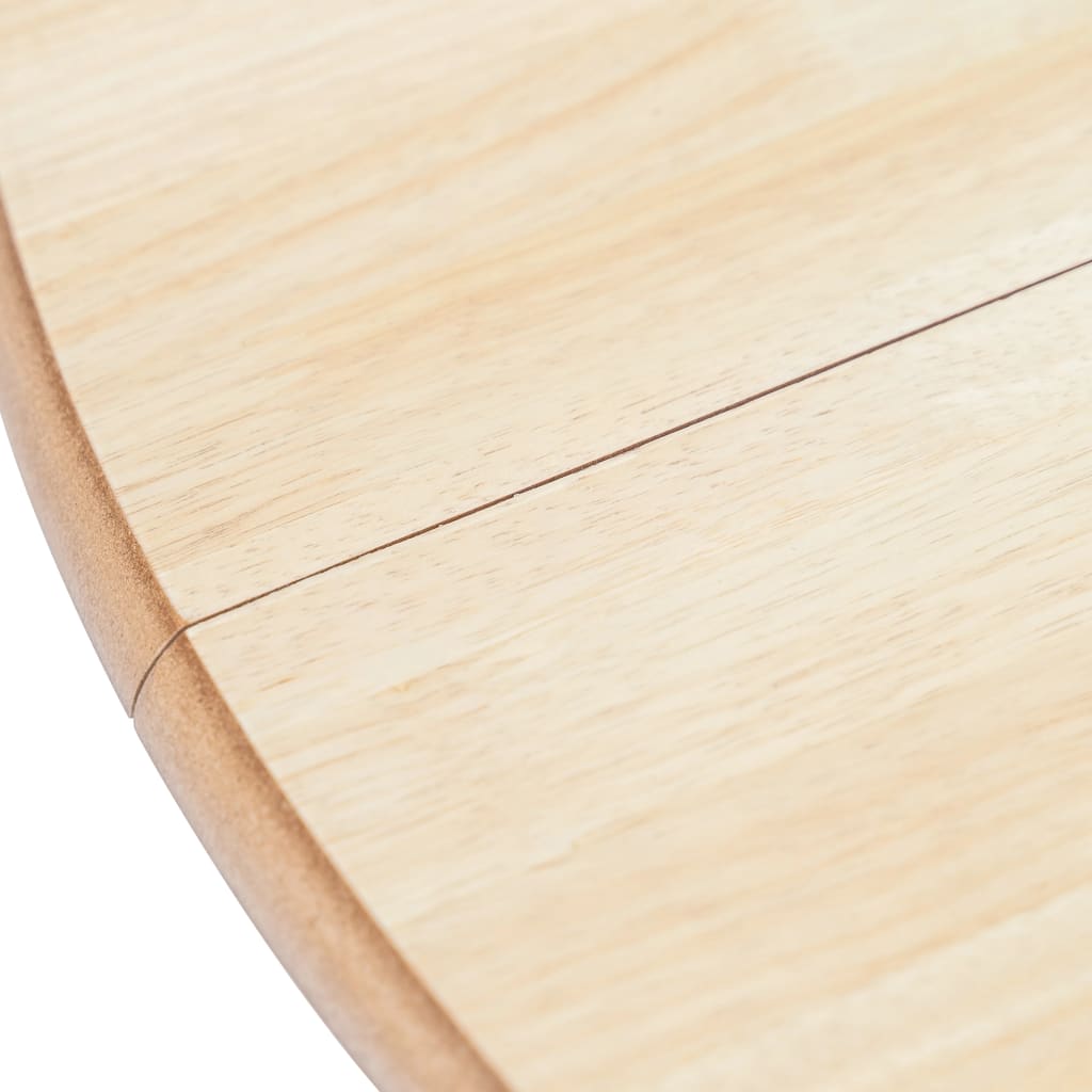 Table à manger Blanc et marron 106 cm Bois d'hévéa massif - XIOS