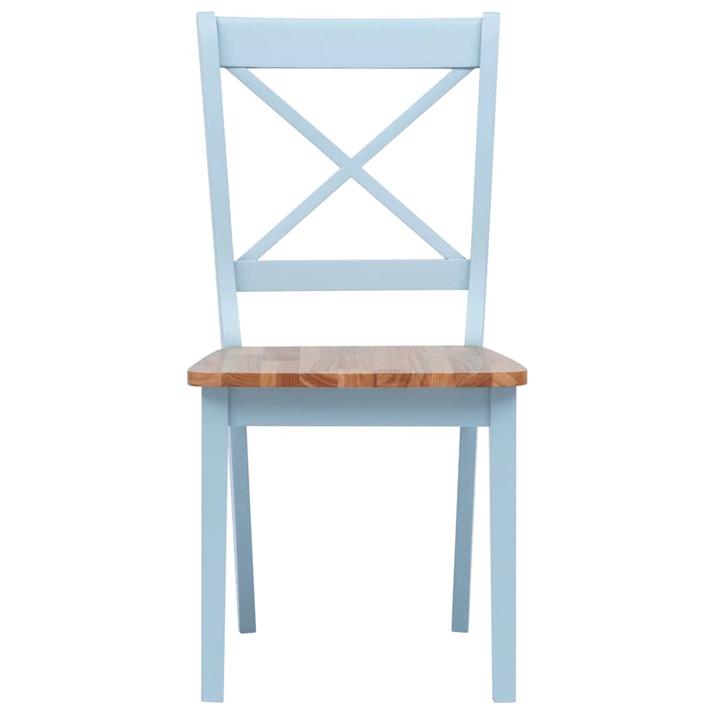 Chaises à manger lot de 4 gris et bois clair bois hévéa massif