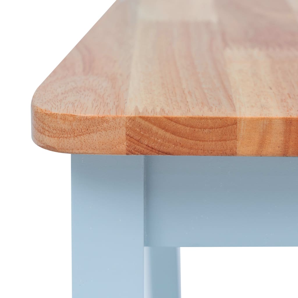 Chaises à manger lot de 4 gris et bois clair bois hévéa massif - XIOS