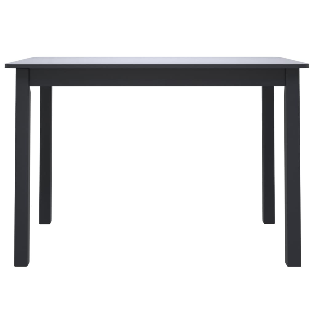 Table de salle à manger Noir 114x71x75 cm Bois d'hévéa massif - XIOS